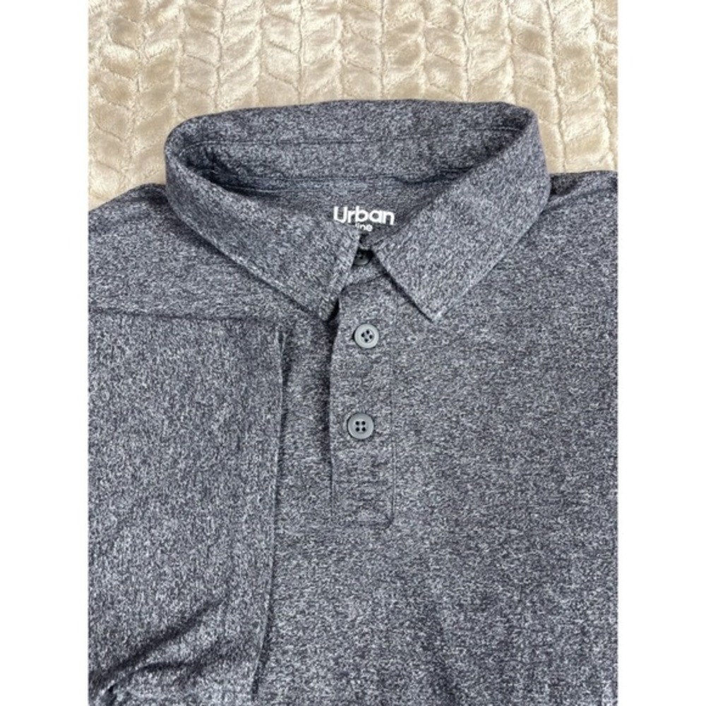 Urban Pipeline Button Up Polo Shirt Grey L